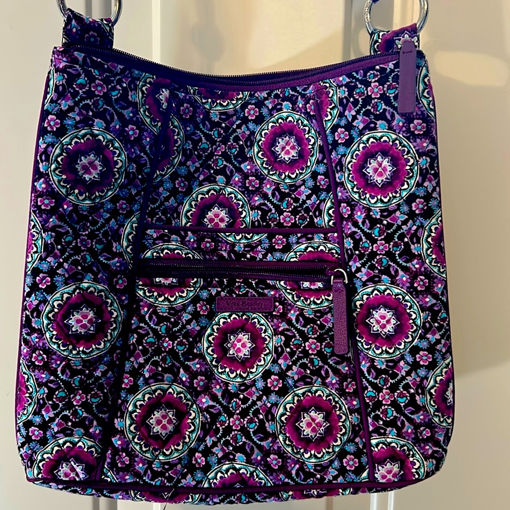 Vera Bradley Purple Rosette and Floral Crossbody bag